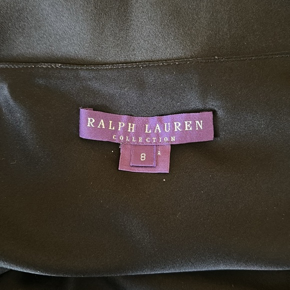 Ralph Lauren Purple Label Black Silk Satin Maxi Skirt Size 8 - Picture 13 of 16